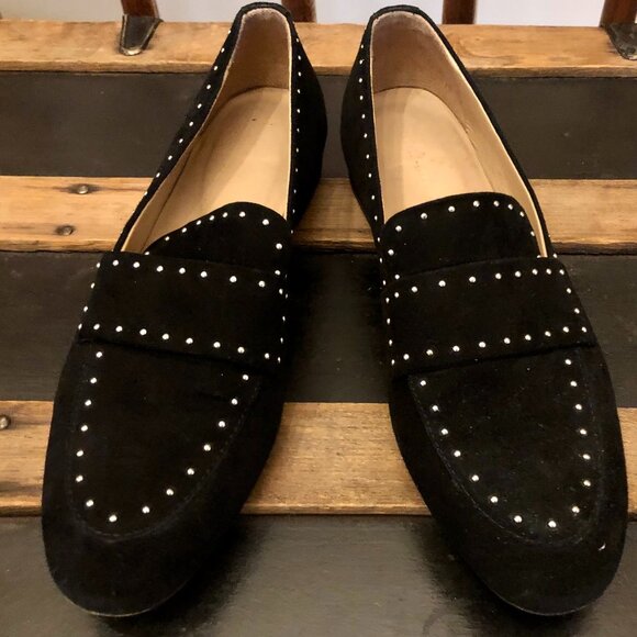 Witchery Black Suede Loafers - 39 - Picture 1 of 4